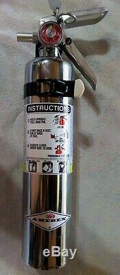 1 lb. (AMEREX) CHROME BC FIRE EXTINGUISHER NEW (2020) CERTIFIED IN BOX