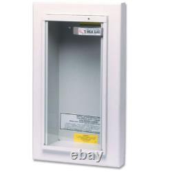 10 Lb. Fire Extinguisher Cabinet Semi-Recessed Wall Mounted Tempered Glass Cover