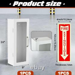 10 Lb Fire Extinguisher Cabinet with Reflective Sign, Wall & Surface Mount Fire
