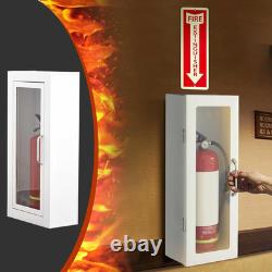 10 Lb Fire Extinguisher Cabinet with Reflective Sign, Wall & Surface Mount Fire