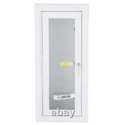 10 lbs. Semi-recessed locked fire extinguisher cabinet
