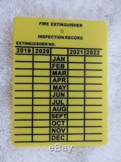 100-plastic Fire Extinguisher 4-year Inspection Tags. 2019-2020-2021-2022