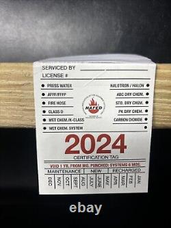 1000 FIRE INSPECTION 2024 Double Sided Tags 5 1/4 X 2 ½