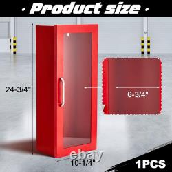 10Lb Fire Extinguisher Cabinet Wall Mount Steel Case for Indoor/Outdoor Red