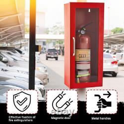 10Lb Fire Extinguisher Cabinet Wall Mount Steel Case for Indoor/Outdoor Red