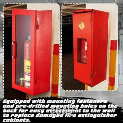 10Lb Fire Extinguisher Cabinet Wall Mount Steel Case for Indoor/Outdoor Red