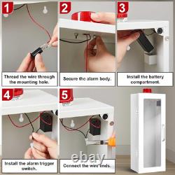 10Lb Fire Extinguisher Cabinet with Alarm & Safety Sign Wall Mount Case