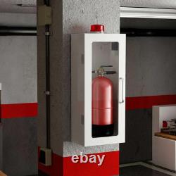 10Lb Fire Extinguisher Cabinet with Alarm & Safety Sign Wall Mount Case