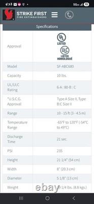 10lb CHROME ABC Fire Extinguisher Mfg 2026 Current Inspection NEW UNIT