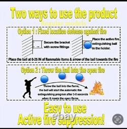 12 Pc Self Deploying Fire Extinguisher Ball 5 Class Residential/Commercial/ Auto