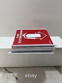 (19-Signs) 5 X 6 (3-D) Rigid Plastic Angle Fire Extinguisher Picture Sign
