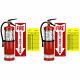 2 10lb. Buckeye ABC Fire Extinguisher withWall Hooks, Signs and Inspection Tags