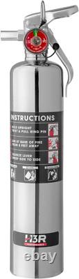 2.5 Lb. ABC Fire Extinguisher Chrome Refillable Car, Jeep, Truck, Off-Road