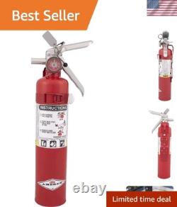 2.5 lb Multi-Purpose ABC Fire Extinguisher Wall Bracket Included for Safety