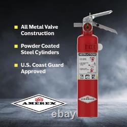 2.5 lb Multi-Purpose ABC Fire Extinguisher Wall Bracket Included for Safety