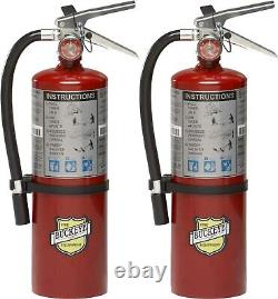 2-NEW BUCKEYE 5-LB ABC 2024 CERT? FIRE EXTINGUISHER WithWALL HOOK WithSIGN