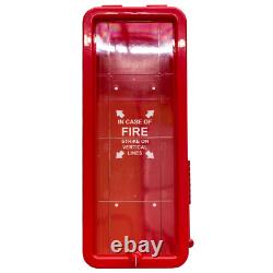 (2-PACK) NEW 10lb FIRE EXTINGUISHER CABINET WITH PLEXI GLASS, LOCK & HAMMER