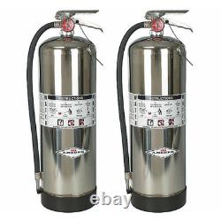 2 Pack Amerex 240 2.5 Gallon Water Fire Extinguisher with Aluminum Valve