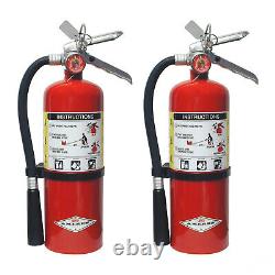 2 Pack Amerex B500, 5lb ABC Dry Chemical Class A B C Fire Extinguisher