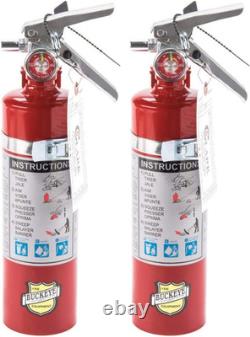2 Pack Buckeye 13315 ABC Multipurpose Dry Chemical Hand Held Fire Extinguisher