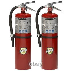 2 Pack Buckeye ABC Dry Chemical Fire Extinguisher with Aluminum Valve + Wall Hook