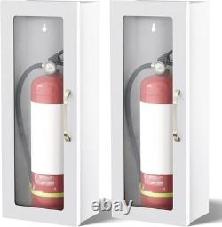 2 Pack Fire Extinguisher Cabinet Wall Mount Steel Holder for Indoor/Outdoor