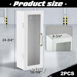 2 Pack Fire Extinguisher Cabinet Wall Mount Steel Holder for Indoor/Outdoor