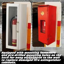 2 Pack Fire Extinguisher Cabinet Wall Mount Steel Holder for Indoor/Outdoor