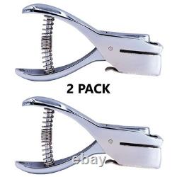 (2 Pack) Fire Extinguisher Inspection Tag Extra Heavy Duty Hole Punch, Silver