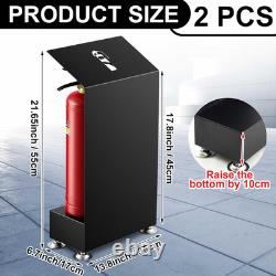 2 Pack Fire Extinguisher Stand Floor Holder for Garage, Office, Warehouse, Heavy