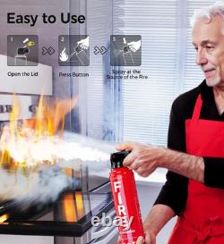 2-Pack Fire Extinguisher for Home, Kitchen, Car, and Grill with Mounting Bracket