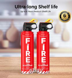 2-Pack Fire Extinguisher for Home, Kitchen, Car, and Grill with Mounting Bracket