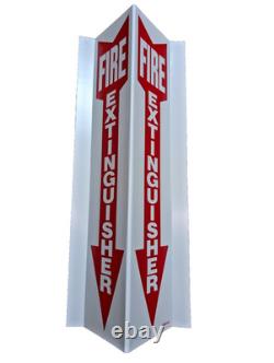 20 Pack Fire Extinguisher Arrow Sign 4x 12 Rigid Plastic Angle 3D 20 Pack