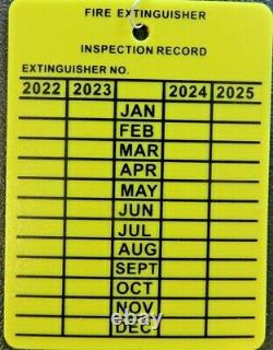 (200) Plastic Fire Extinguisher 4-year Inspection Tags. 2022-2023-2024-2025