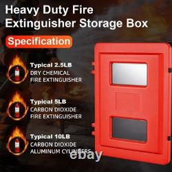 20lb RED FIRE EXTINGUISHER CABINET INDOOR/OUTDOOR FREE SHIPPING NEW