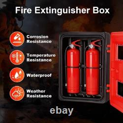 20lb RED FIRE EXTINGUISHER CABINET INDOOR/OUTDOOR FREE SHIPPING NEW