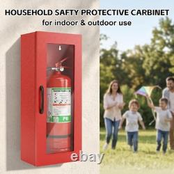 2Pcs 10lb Fire Extinguisher Cabinet, Wall Mount Steel Box, Acrylic Window