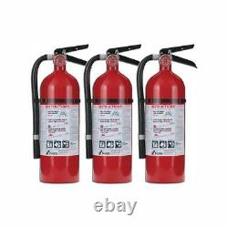 3 Pack Dry Chemical Fire Extinguisher 4 Lb. Rechargeable Home Office Safety New