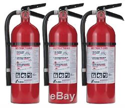 3PC KIDDE PRO 210 2A10 BC Fire Extinguisher ABC Hose Rechargeable 4.0 lb