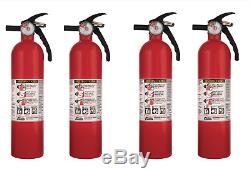 4 PACK 1-A10-BC Recreational Fire Extinguisher Disposable Non Rechargeable