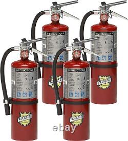 4-Pack 10914 ABC Multipurpose Dry Chemical Hand Held Fire Extinguisher with Alu