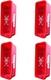 (4 Pack) 5 Lb Red Fire Extinguisher Cabinet Indoor/outdoor Free Shipping