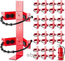 4 Pcs Fire Extinguisher Bracket, 2.5 Lb And 5 Lb, Red Adjustable Wall Mount Fo