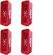 4-pcs NEW 5lb. FIRE EXTINGUISHER CABINET WITH PLEXI GLASS, LOCK & HAMMER