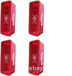 4-pcs NEW 5lb. FIRE EXTINGUISHER CABINET WITH PLEXI GLASS, LOCK & HAMMER