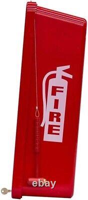 4-pcs NEW 5lb. FIRE EXTINGUISHER CABINET WITH PLEXI GLASS, LOCK & HAMMER