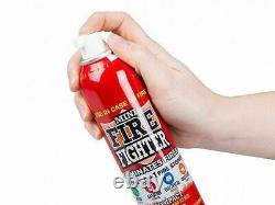 4 x Mini Firefighter 4-in-1 Fire Extinguisher 250 ml Wood Petrol Electrical Oils