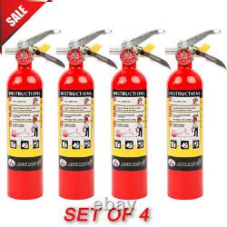 4X 2.5 Lb Fire Extinguisher ABC Dry Chemical Rechargeable DOT Vehicle Bracket UL