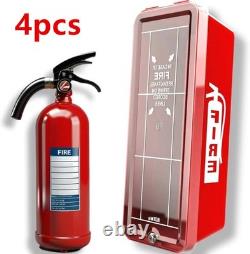 4pcs Fire Extinguisher Cabinet Box Red Plastic Cover Case for 5LB FE New