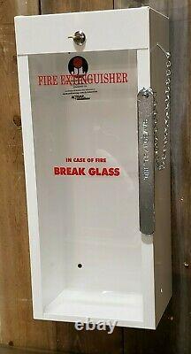 5.5 LB ABC Fire Extinguisher & Cabinet + Cert Tag & Breaker Bar Lock with Decals